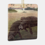  lamantijnen of Koeien van Zeeen, zeezoogdieren Keramisch Ornament (Rechts)