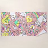 lamapatroon 3 strandlaken (Voorkant)