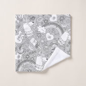 lamapatroon 4 bad handdoek (Wasdoekje)