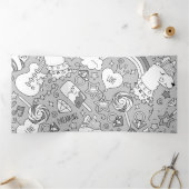 lamapatroon 4 drieluik wenskaart (Binnen)