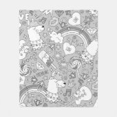 lamapatroon 4 fleece deken (Voorkant)