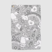 lamapatroon 4 golfhanddoek (Voorkant)