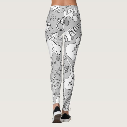 lamapatroon 4 leggings (Achterkant)