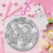 lamapatroon 4 papieren bordje (Feest)