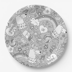 lamapatroon 4 papieren bordje