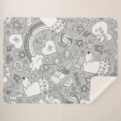 lamapatroon 4 sherpa deken (Voorkant (horizontaal))