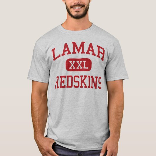 Lamar - Redskins - High School - Houston Texas T-shirt (Voorkant)