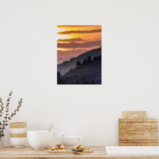 Lamar Valley Sunset Poster (Keuken)