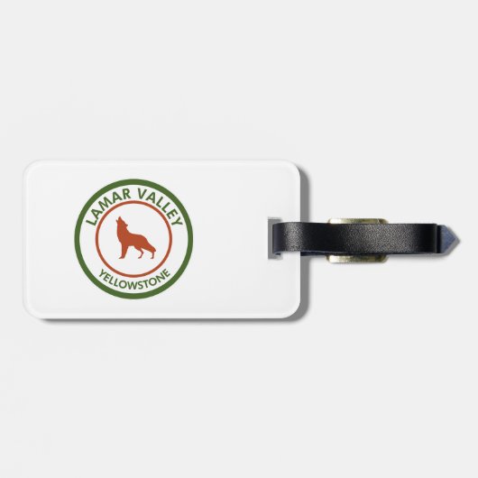 Lamar Valley Yellowstone Wolf Bagagelabel (Achterkant horizontaal)
