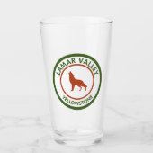Lamar Valley Yellowstone Wolf Glas (Voorkant)