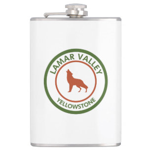 Lamar Valley Yellowstone Wolf Heupfles