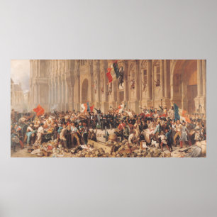 Lamartine verwerpt de rode vlag in 1848 poster