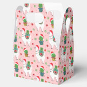 Lamas en cactussen kerstpatroon bedankdoosjes (Geopend)