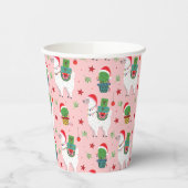 Lamas en cactussen kerstpatroon papieren bekers (Links)