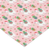 Lamas en cactussen kerstpatroon tafelkleed (Gekanteld)