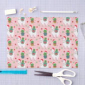 Lamas en cactussen kerstpatroon tissuepapier (Craft)