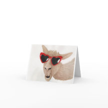 Lamas in de schaduw: februari Wenskaart 4 "x5.6"