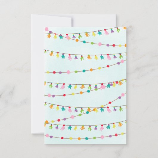 Lama's in Pyjama Slumber Party Bedankkaart (Achterkant)