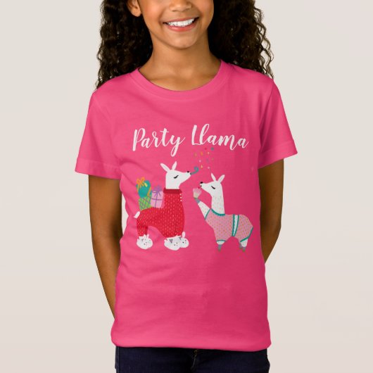 Lama's in Pyjama Slumber Party T-shirt (Voorkant)