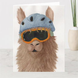 Lamas in tinten: januari Wenskaart 8,5 "x11" Bedankkaart