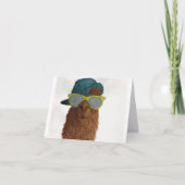 Lamas in tinten: juni Wenskaart 4 "x5.6" Feestdagen Kaart (Voorkant)