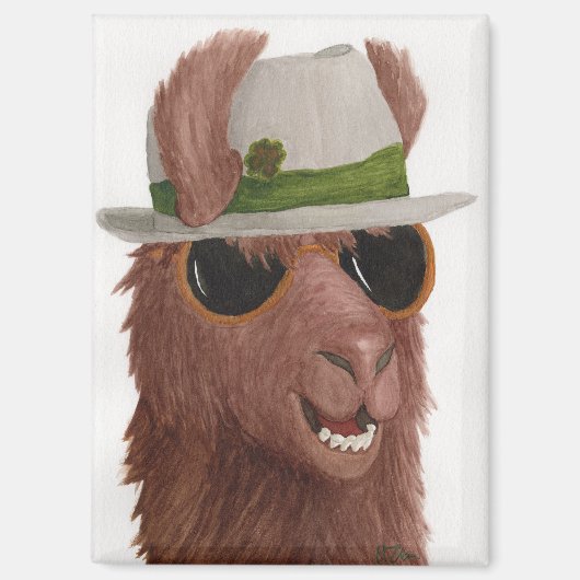 Lamas in tinten: maart magneet 2.5 "x3.5" (Voorkant)