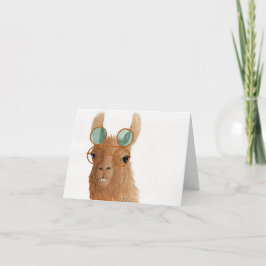 Lamas in tinten: september Wenskaart 4 "x5.6" Feestdagen Kaart