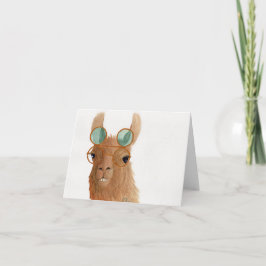 Lamas in tinten: september Wenskaart 4 "x5.6" Feestdagen Kaart