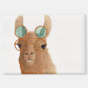 Lamas in tinten: septembermagneet 3,5 "x2,5" magneet