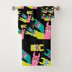 Lama's Kleurrijke Camelid Bad Handdoek