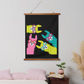 Lama's Kleurrijke Camelid Hangend Wandkleed (Slaapkamer)