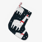 Lamas, met de hand getekende achtergrond. Kleurig  Kleine Kerstsok (Voorkant (Hangend))