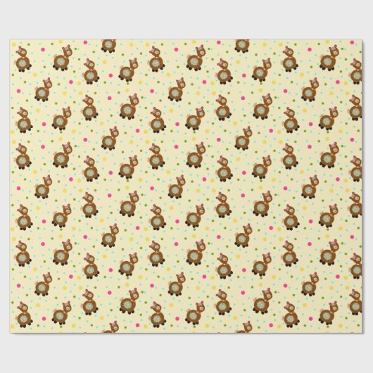 Lamas patroon cadeaupapier (Vlak)