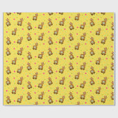 Lamas patroon cadeaupapier (Vlak)