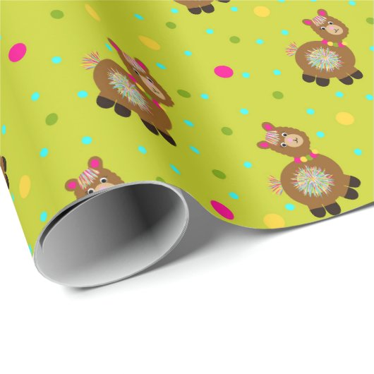 Lamas patroon inpakpapier (Rol Hoek)