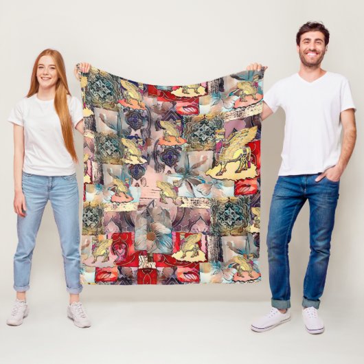 Lamassu Art Fleece Blanket Deken (In situ)