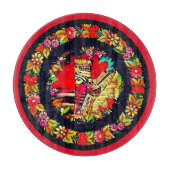 Lamassu decoratieve glazen snijplank (Voorkant)