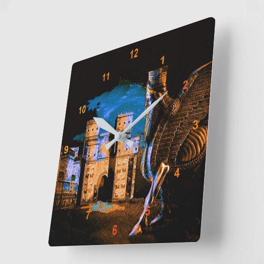 Lamassu en Ishtar Gate Vierkante Klok (Hoek)