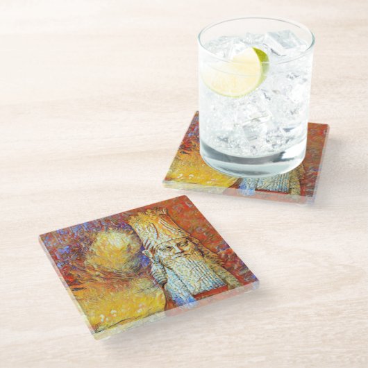 Lamassu Glass Onderzetter (Schuin)