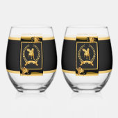 Lamassu Gold Drinkware Set Wijnglas Zonder Voet (Achterkant)