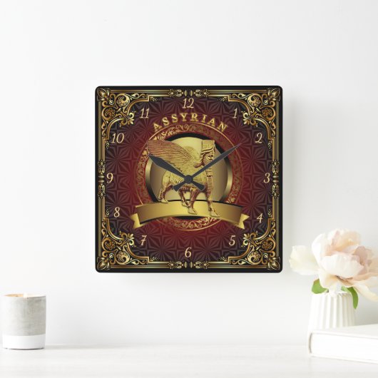 Lamassu gouden wandklok (Huis)