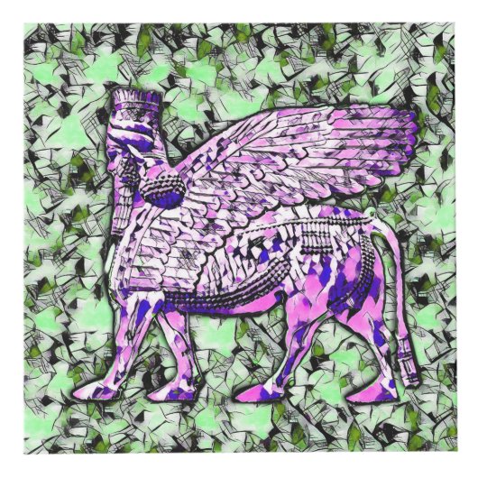 Lamassu Kunstwerk Foto Cube Kubus (Voorkant)