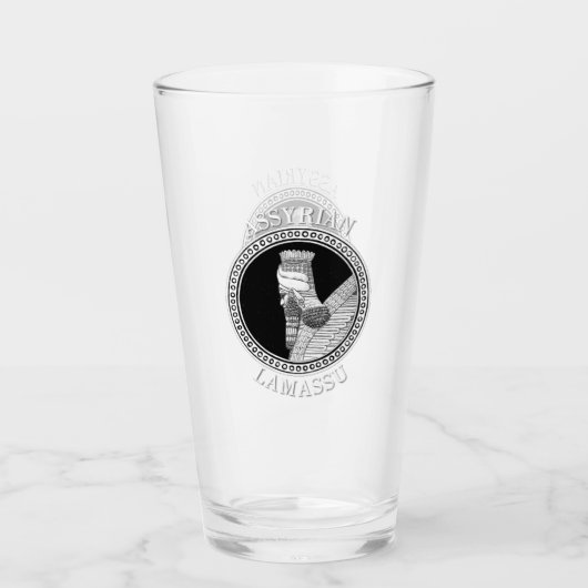 Lamassu Logo Glazen Beker (Voorkant)