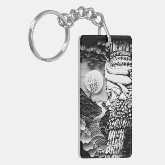 Lamassu portret Acryl Sleutelhanger (Voorkant Links)