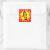 Lamassu Vierkante Sticker (Tas)