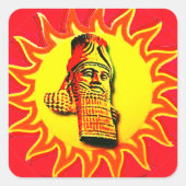 Lamassu Vierkante Sticker (Voorkant)