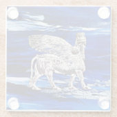 Lamassy Kunstwerk Glas Onderzetter (Achterkant)