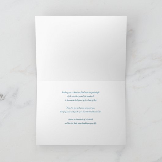 Lamb and Star Christmas Kaart (Binnen)