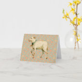 Lamb Art Kaart (Gele Bloem)