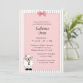 Lamb Baby Douche Uitnodigingen (Staand voorkant)